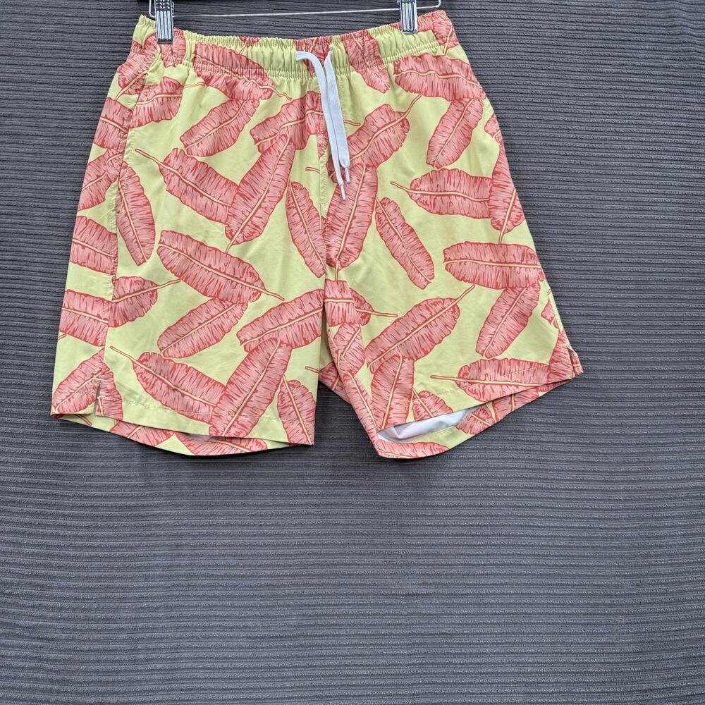Bearbottom Swim Shorts Men Medium Floral Print Polyester Beach Weekend Vacation.
